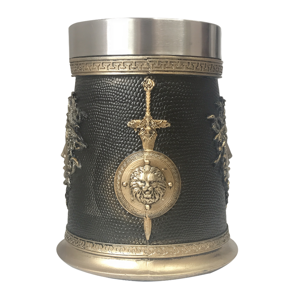 German Beer Mug Greek Myth Meidusa Mug Stainless Steel Beer Mug Medusa Snake Hair Beauty