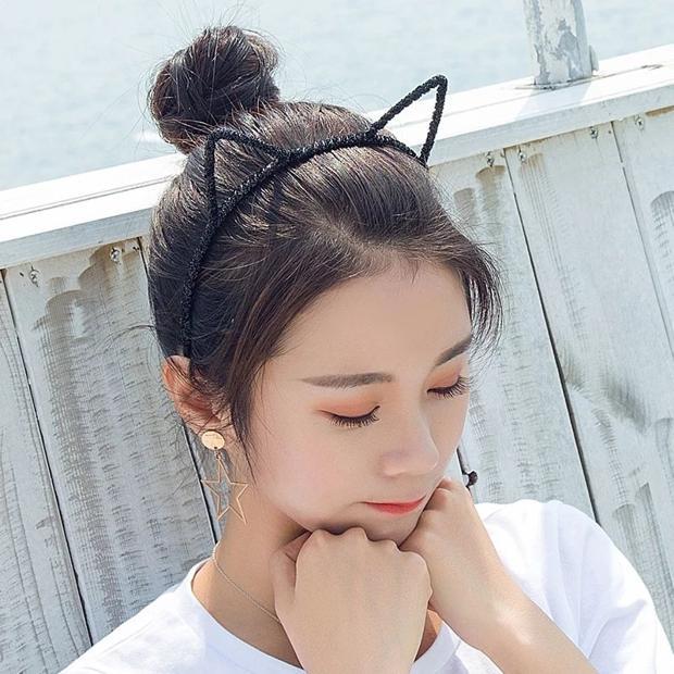 Cute Cat Ear Headband Korea Super Cute Sweet Small Fresh Hairpin Headband Adult Headwear Face Wash Headband