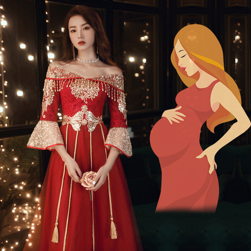Thin One-Shoulder Chinese Style Chinese Style Plus Size Dress
