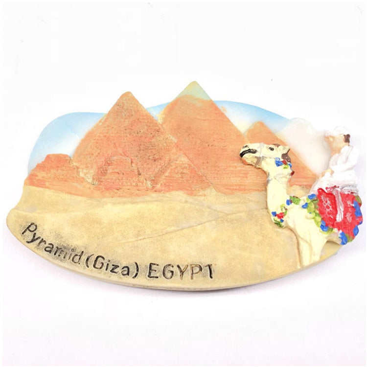 Pyramid Three-Dimensional Resin Fridge Magnet Refrigerator Decorative Magnet Magnet