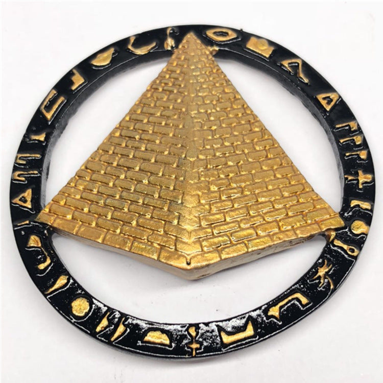 Pyramid Three-Dimensional Resin Fridge Magnet Refrigerator Decorative Magnet Magnet