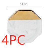 Marble Gold Plated Ceramic Coaster