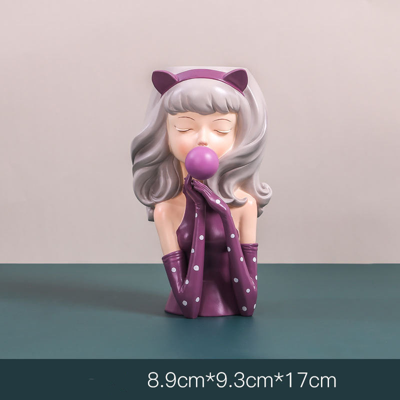 Flower Light Luxury TV Cabinet Home Accessories Dressing Table Bouquet Girl Ornaments