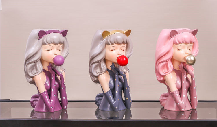 Flower Light Luxury TV Cabinet Home Accessories Dressing Table Bouquet Girl Ornaments