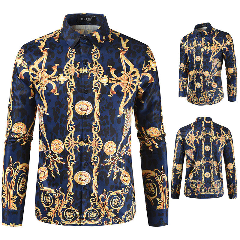 Men's 3D Positioning Printed Casual Shirt