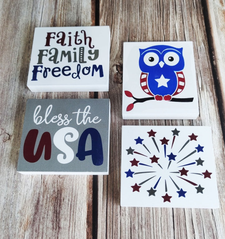 New American Independence Day Wooden Decorations American National Day Creative Desktop Decorations Home Decorations