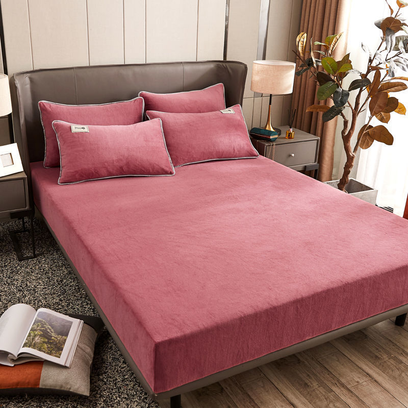 Thick Coral Velvet Bed Sheet One-Piece Crystal Velvet Bedspread