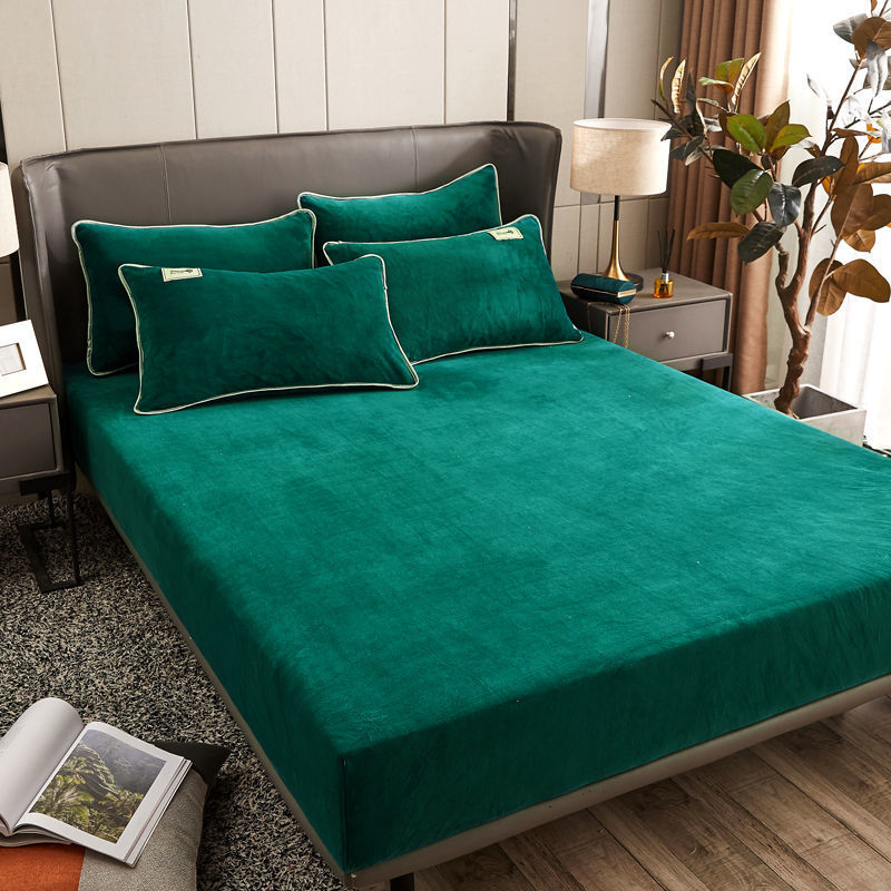 Thick Coral Velvet Bed Sheet One-Piece Crystal Velvet Bedspread