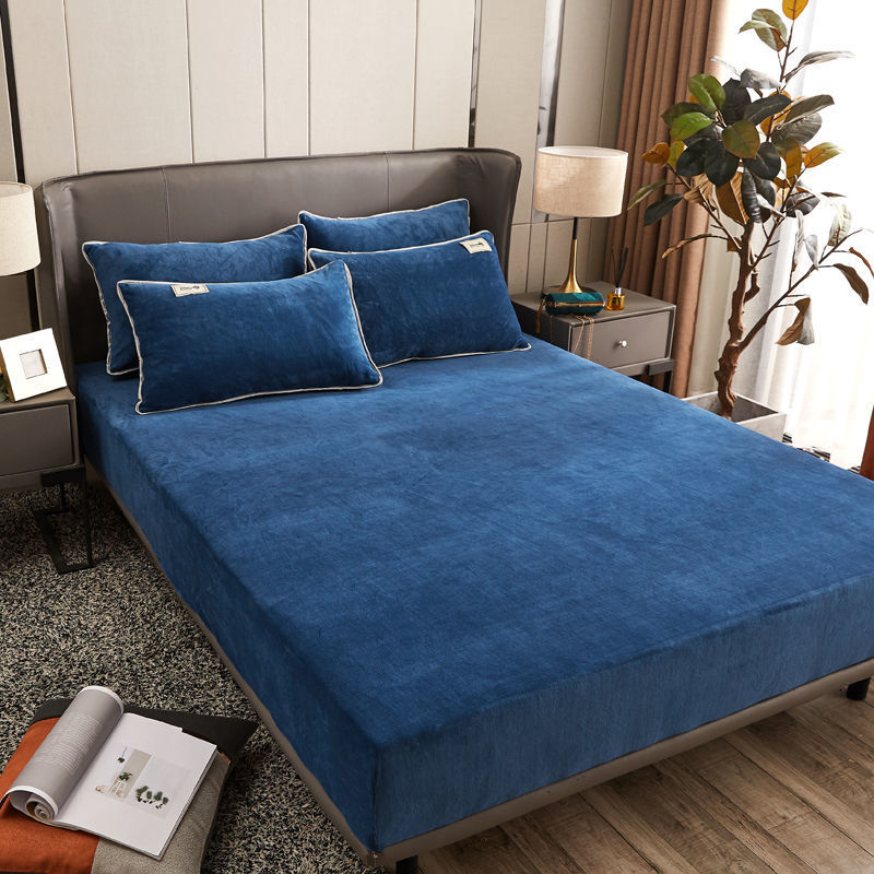 Thick Coral Velvet Bed Sheet One-Piece Crystal Velvet Bedspread