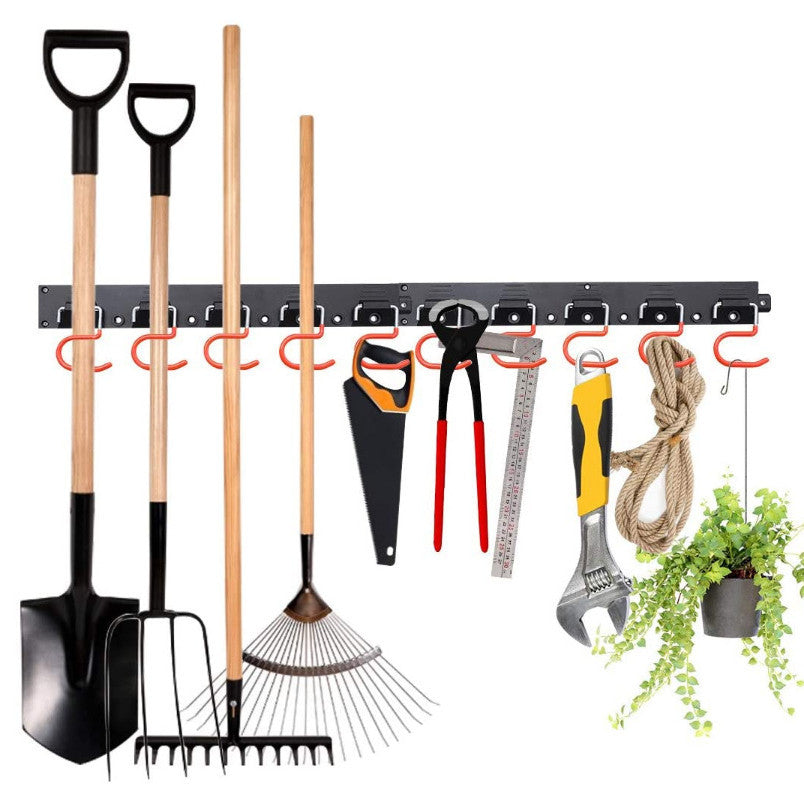 Wall Mount Hanger Garage Tool Organizer Heavy Duty Rack Metal Decorative Multi-Tools Storage Hooks with Screws And 5 Hooks
