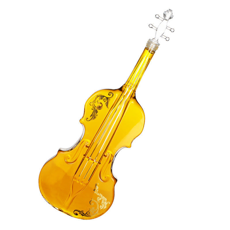 Violin Shape Glass Wine Bottle Customization, Decanter Special-Shaped Creative Art And Craft Wine Bottle