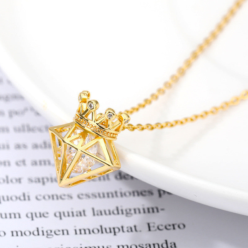 Diamond Crown Personalized Zircon Chomel Crown Necklace