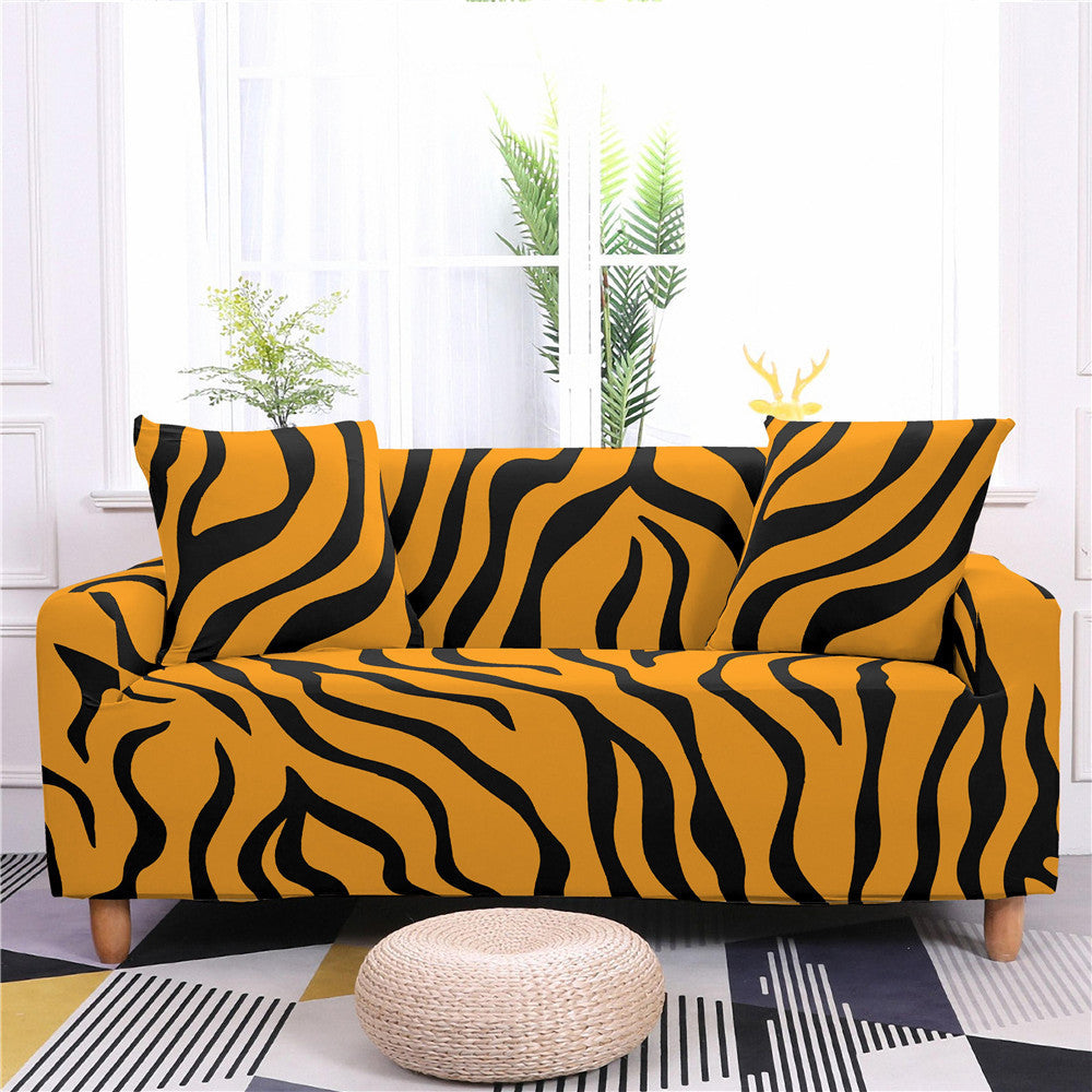 Leopard Stripe Pattern Modern Stretch Sofa Cover