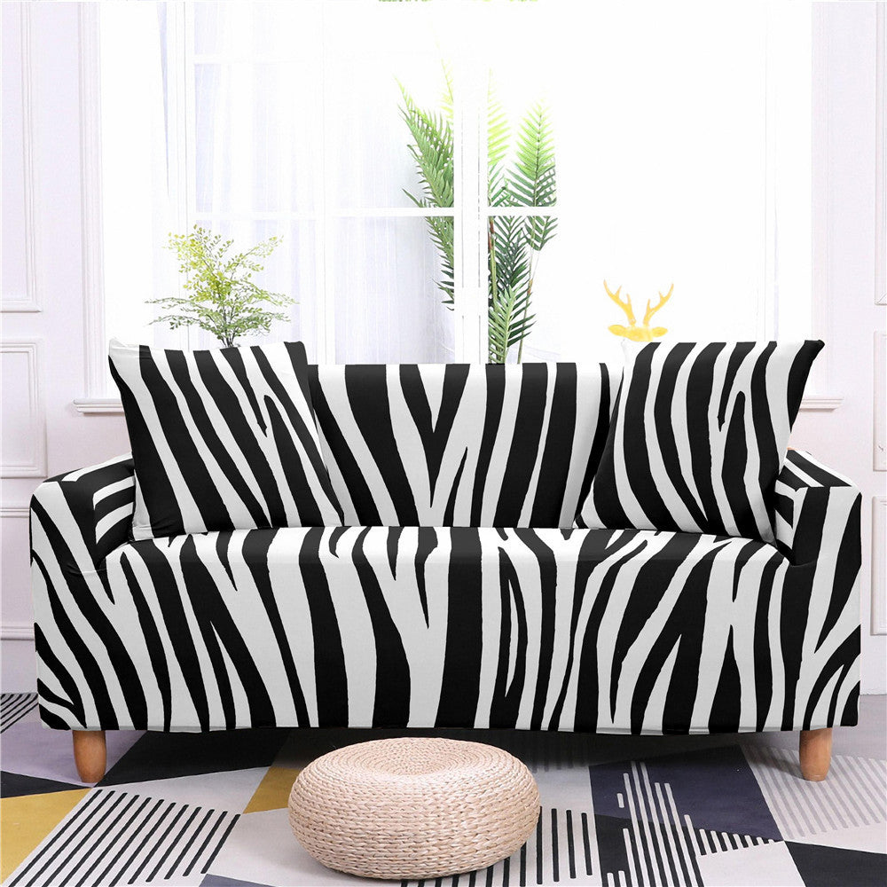 Leopard Stripe Pattern Modern Stretch Sofa Cover