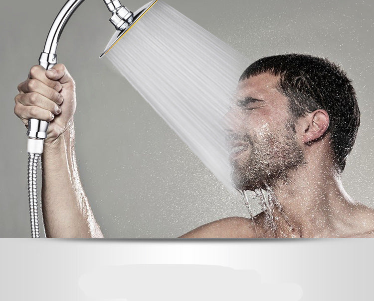 Shower Head 6inch Pressurized Hand-Held Overhead Universal Shower Head Shower Set