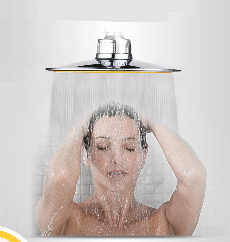 Shower Head 6inch Pressurized Hand-Held Overhead Universal Shower Head Shower Set