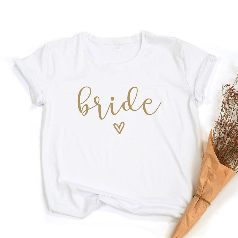 Letters Bride And Bridesmaids Girlfriends T-Shirt