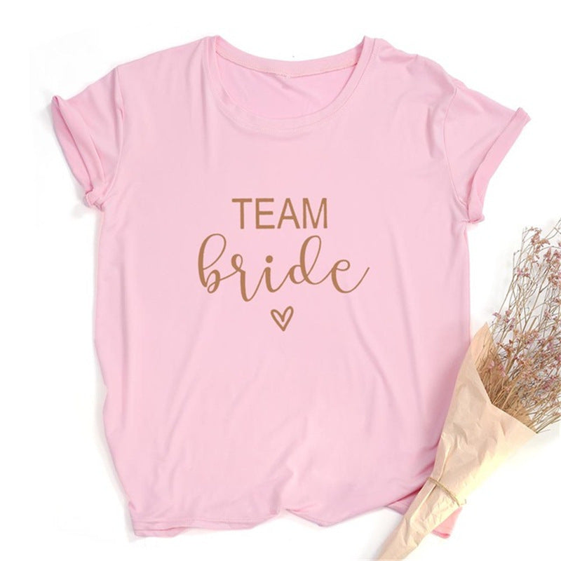 Letters Bride And Bridesmaids Girlfriends T-Shirt