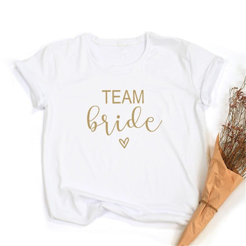 Letters Bride And Bridesmaids Girlfriends T-Shirt
