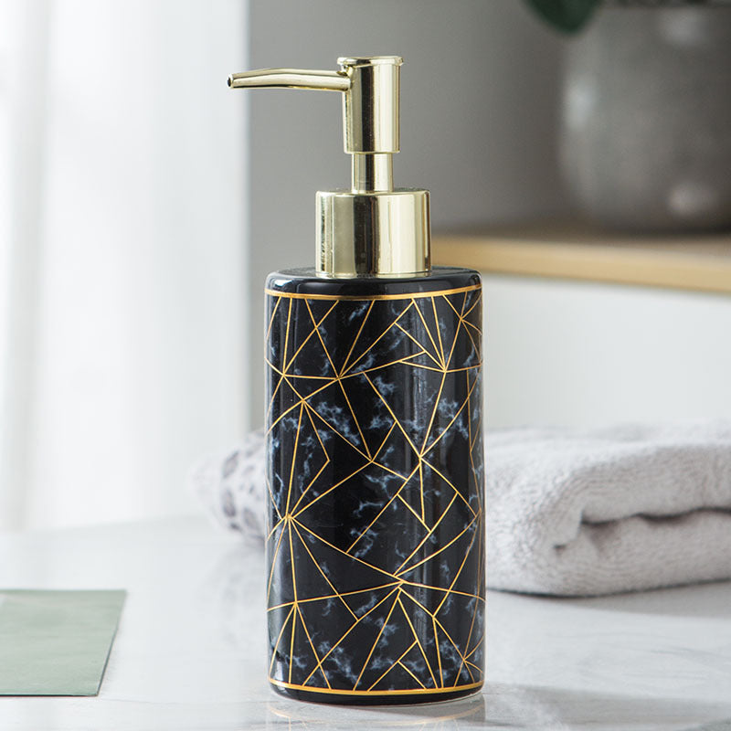 Marble Ceramic Lotion Shampoo Bottle Bathroom Accessories