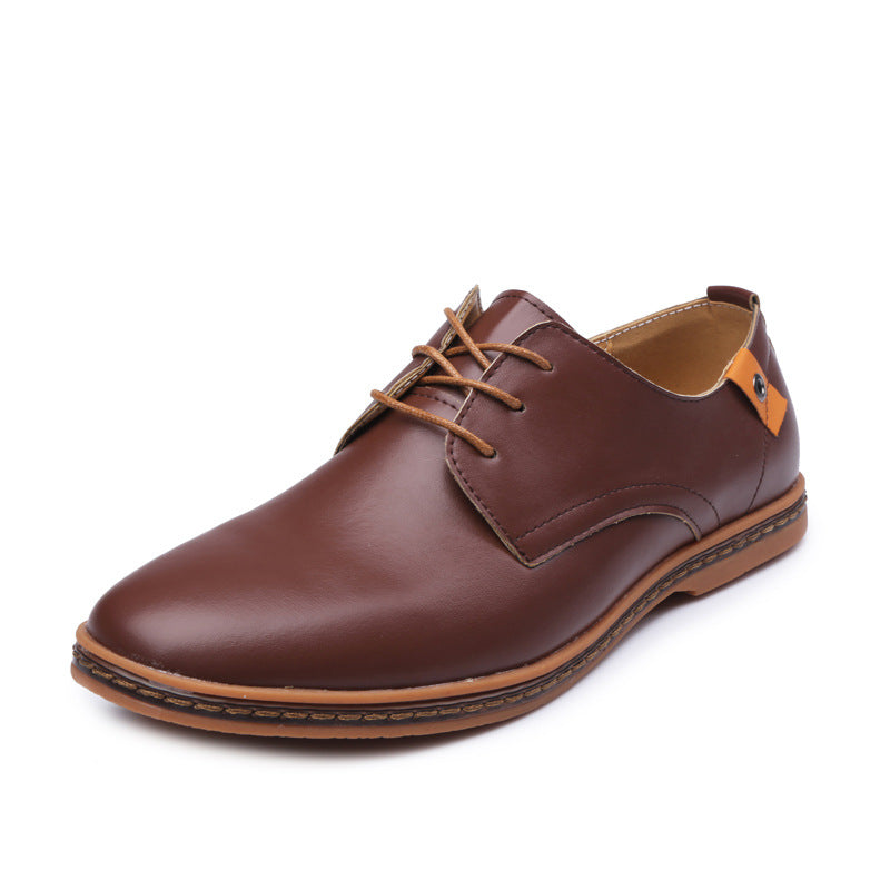Men's Casual Leather Shoes Foreign Trade Large Size Board Shoes Business Casual Men's Shoes