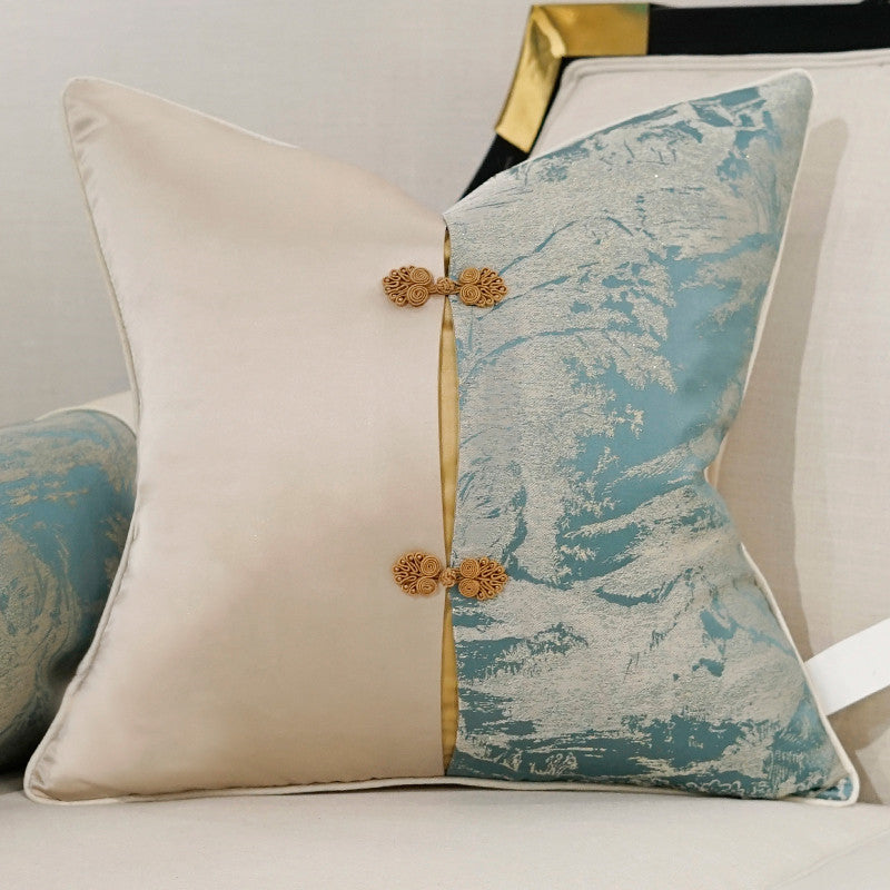 Chinese Style Light Luxury Home Sofa Cushion Pillow Simple Landscape Theme