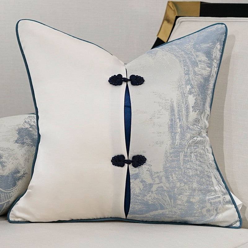 Chinese Style Light Luxury Home Sofa Cushion Pillow Simple Landscape Theme