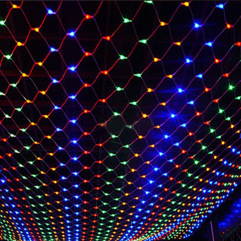 Christmas Led Lights String Lights Outdoor Waterproof Fishnet Lights Full of Stars Paved Holiday Lights Wedding Ins Decorative Lights
