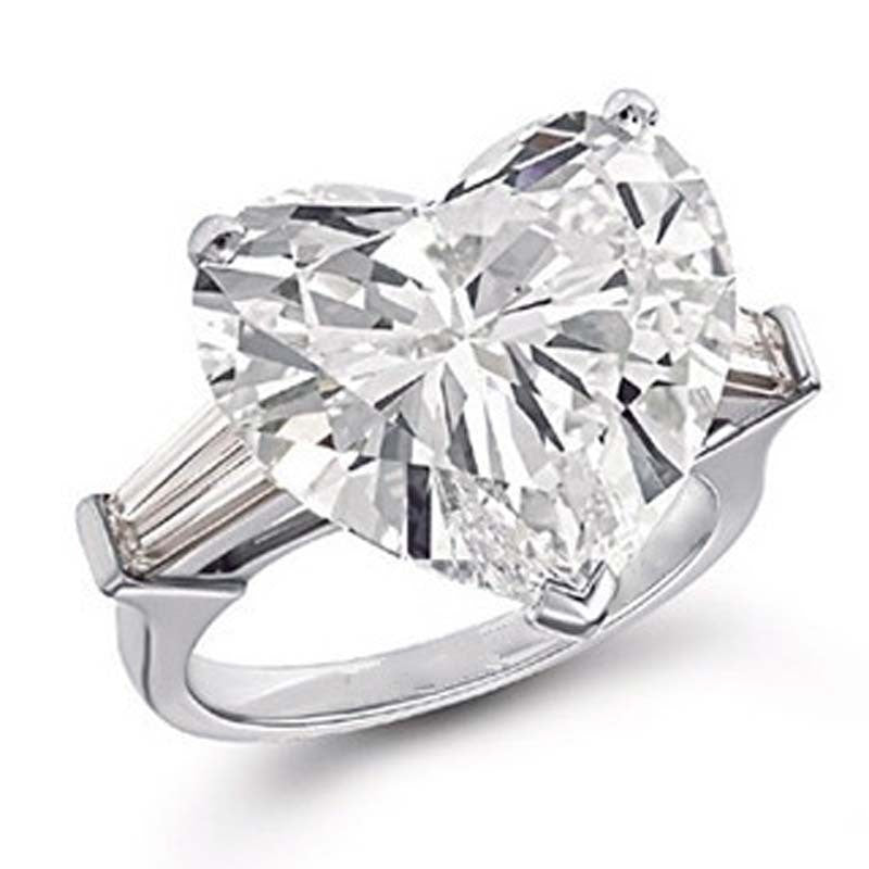 Peach Heart Diamond Ring