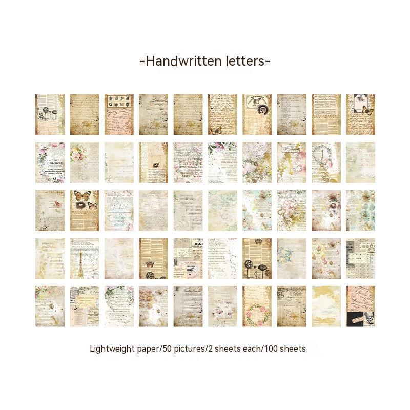 Beautiful Material Paper Book Wind Biography Letter Series
