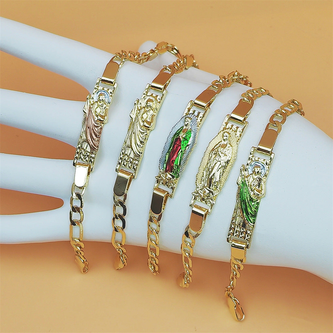 Two-color Bracelet Religious Priest St Jude Niche