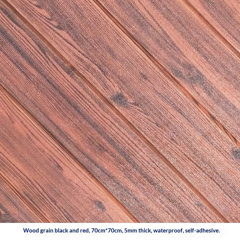 3D Wood-Grain Self-adhesive Wall Stickers