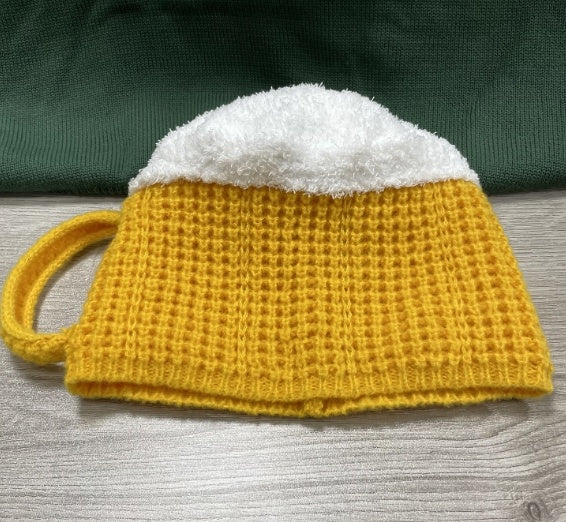 3D Beer Steins Hat Winter Thermal Knitting Woolen Cap Unisex