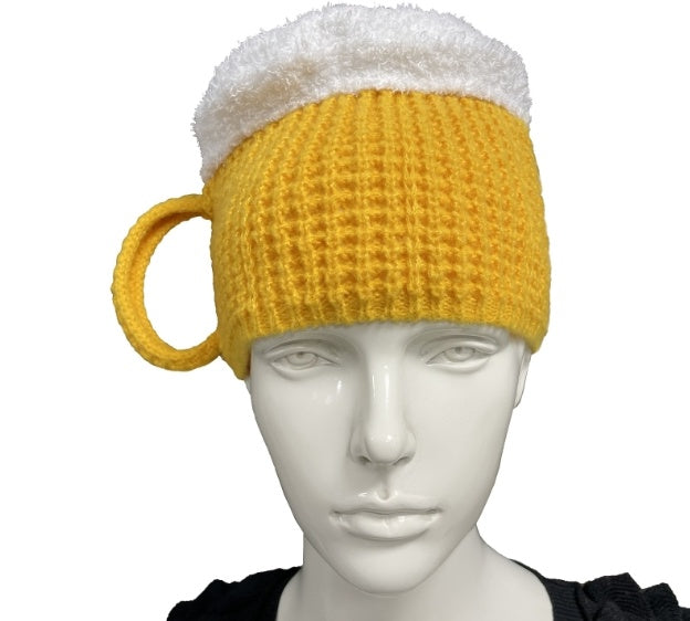 3D Beer Steins Hat Winter Thermal Knitting Woolen Cap Unisex