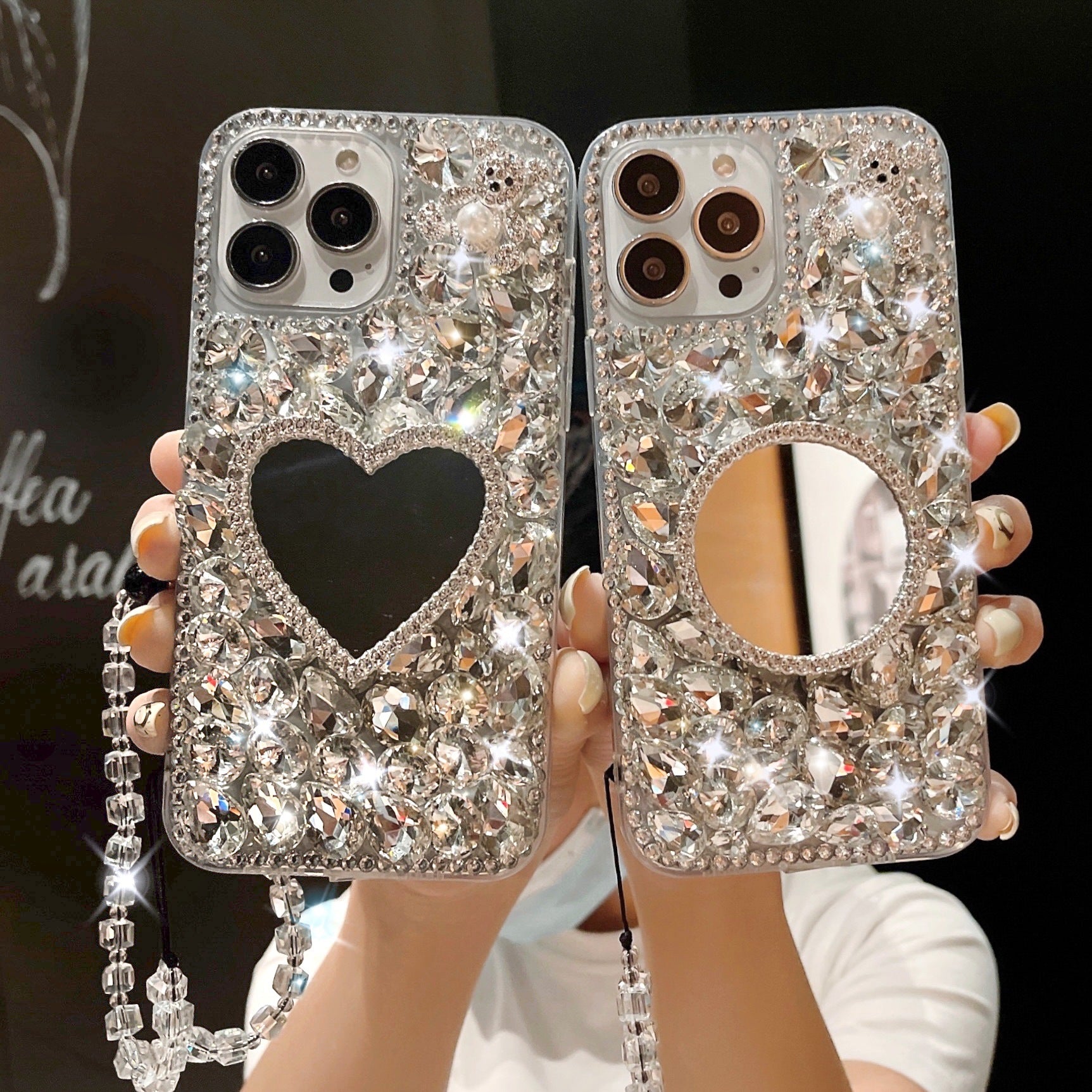 Mirror Bracket Rhinestone Mobile Phone Shell Diamond Protective Sleeve