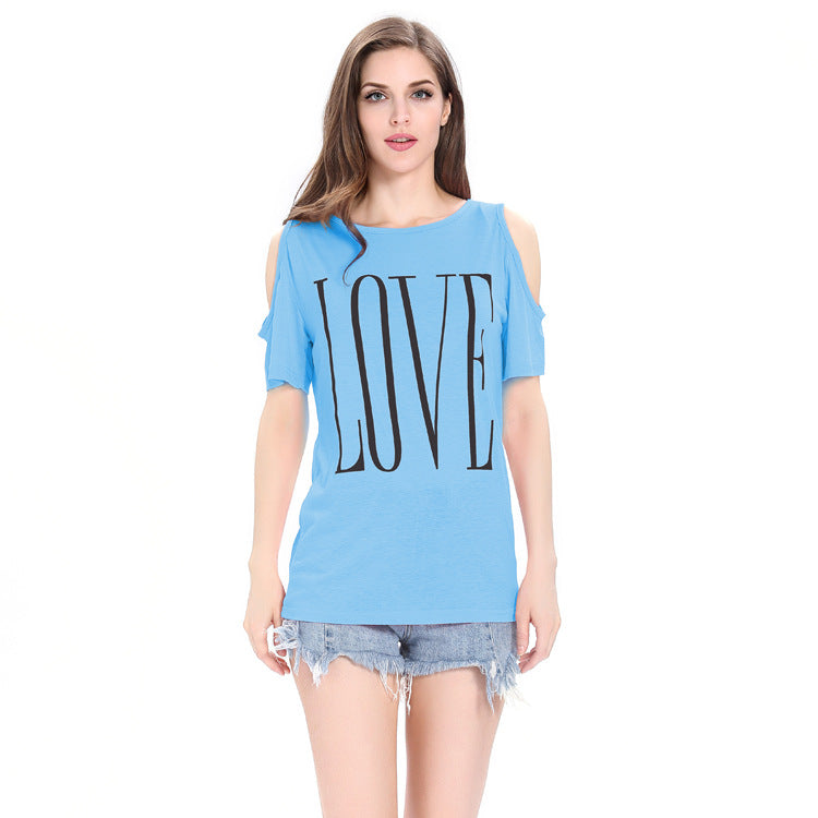 Round Neck Strapless Casual Short Sleeve