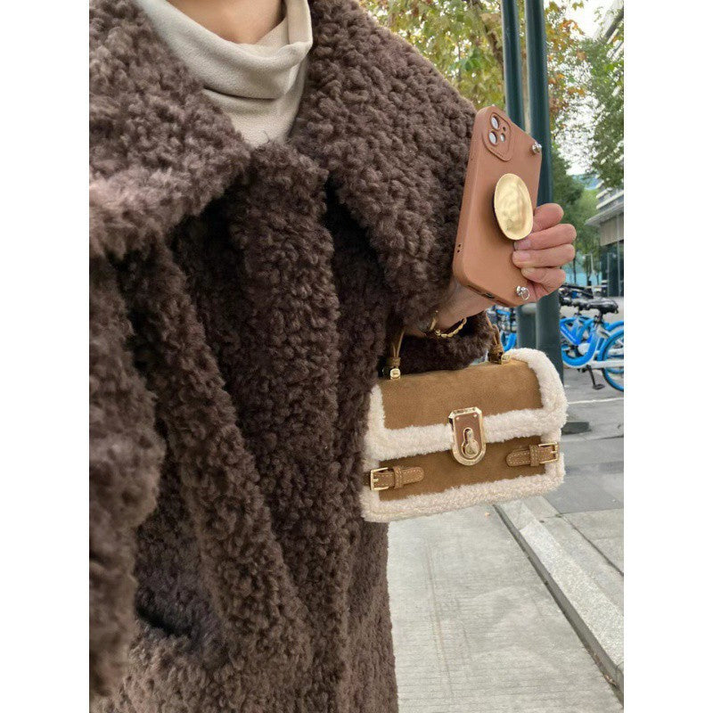 Plush Stitching Advanced Texture All-match Crossbody Handbag