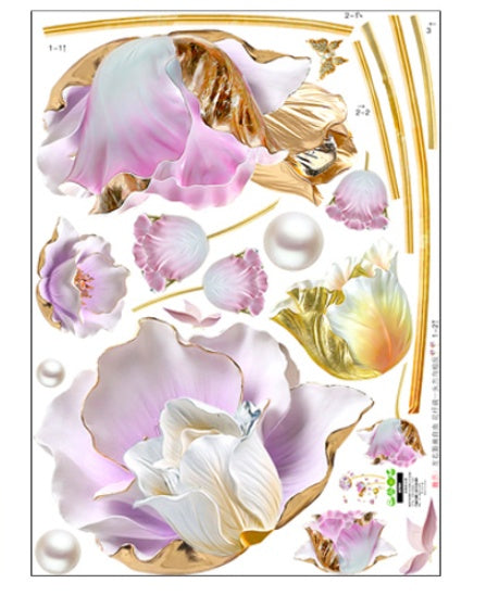 Chinese Style Vase 3d Wall Painting Living Room