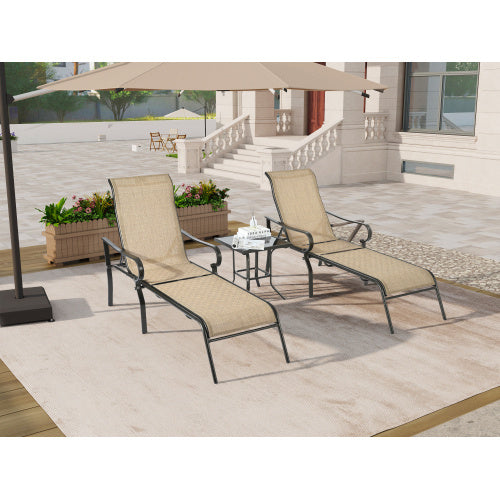 3-Piece Set Of Terrace Lounge Chairs