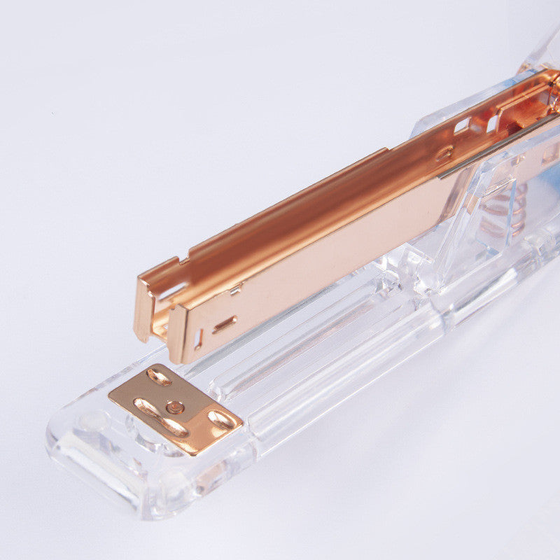 Student Transparent And Labor-Saving Fashion Light Stapler
