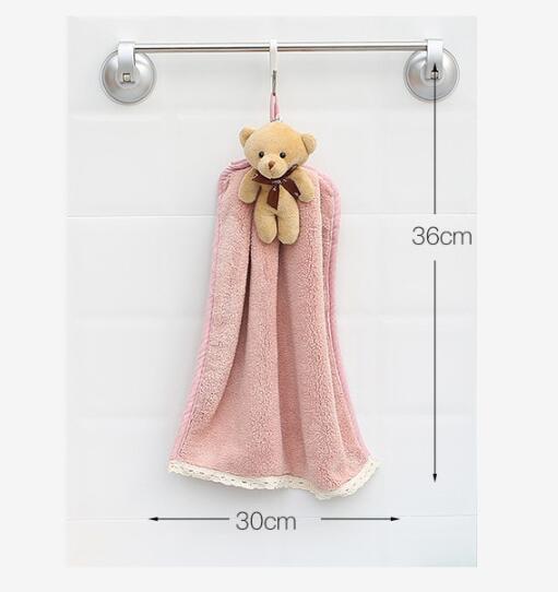 Coral Velvet Dish Towel Bathroom Hanging Absorbent Towel