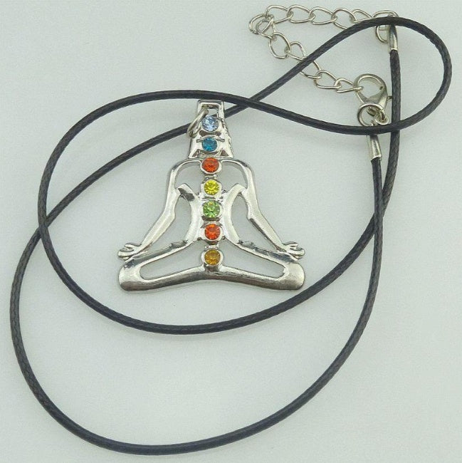 Yoga Meditation Buddha Statue Necklace