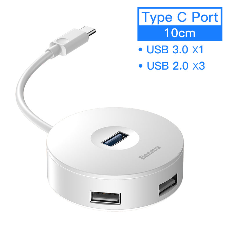 Hub Notebook USB Adapter Hub Round Box