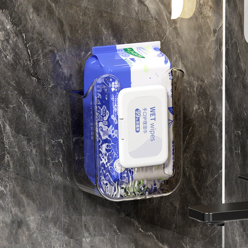 Punch-Free Light Luxury Wall-Mounted Wipes Storage Box