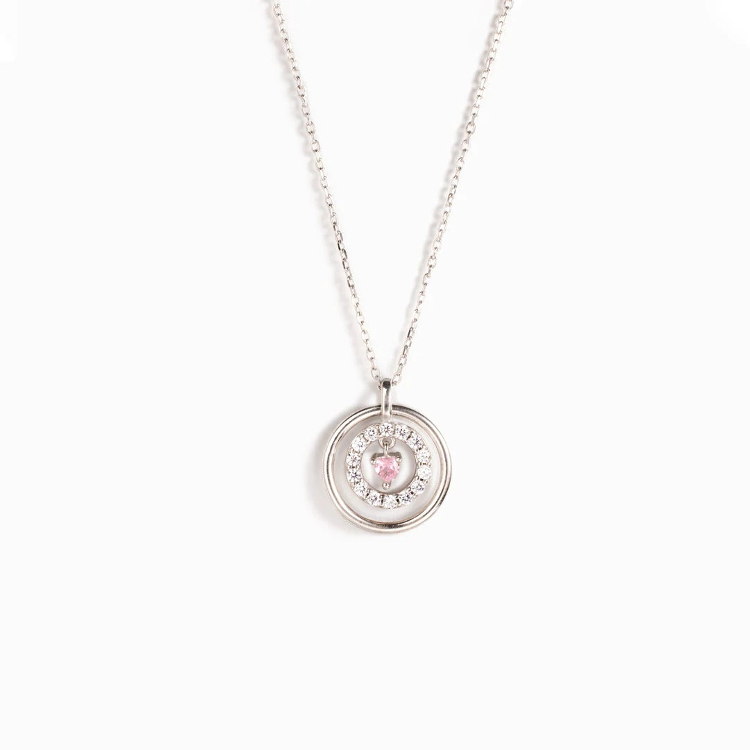 Encircled Mother Daughter Eternity Circle Luxury 925 Design Clavicle Chain
