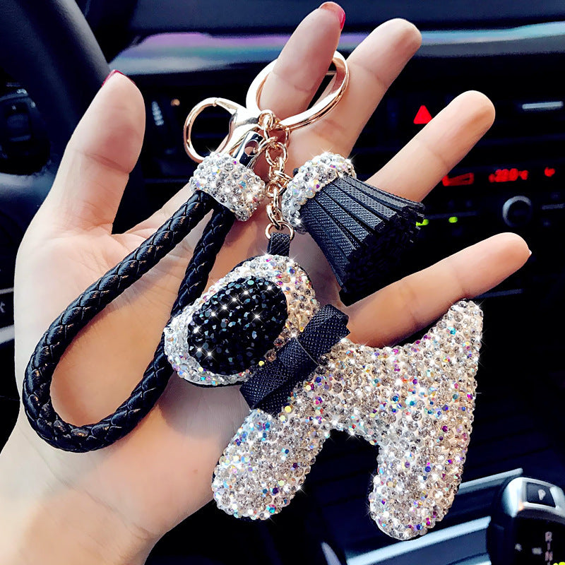 Diamond Puppy Keychain