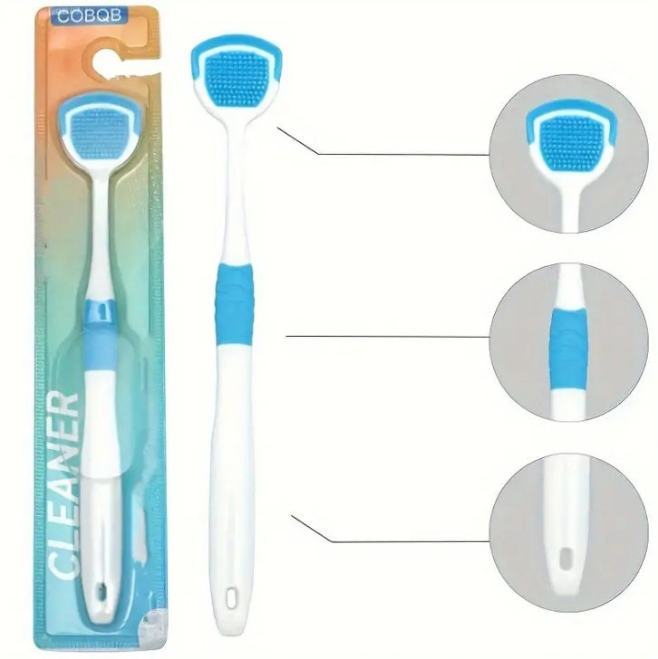 A Soft And Gentle Adult Tongue Brush That Effectively Removes Bad Breath, Effectively Removes Plaque, Freshens Breath, And Cares For Gum Health - Random Color