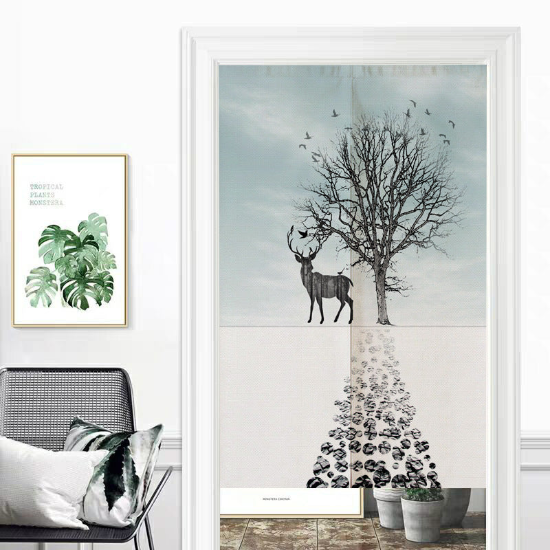 Household Non-Perforated Anti-Mosquito Printing Curtain