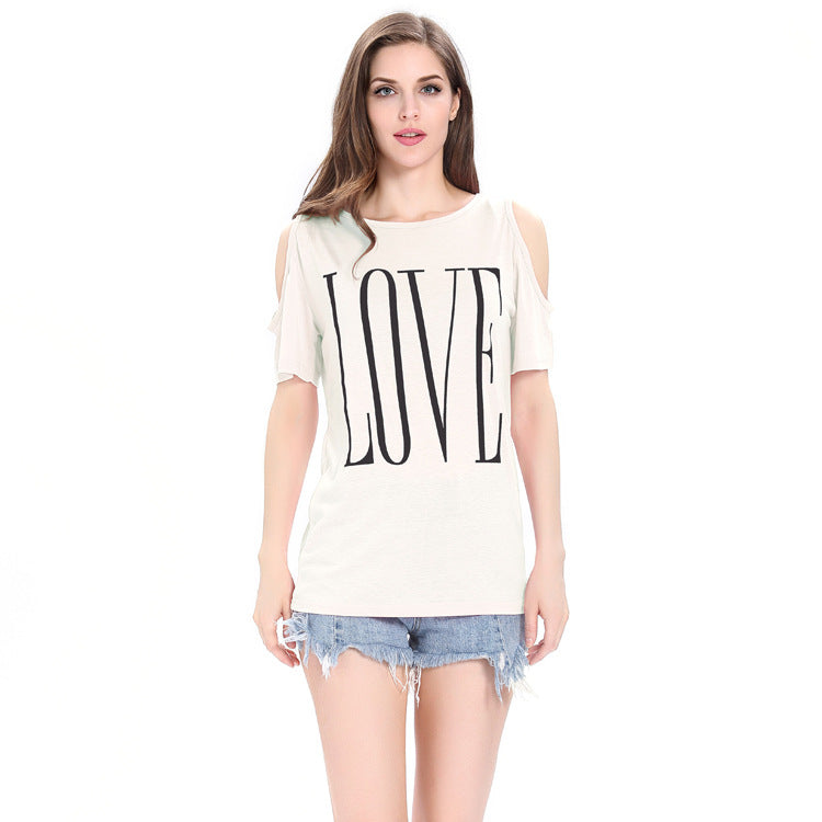 Round Neck Strapless Casual Short Sleeve