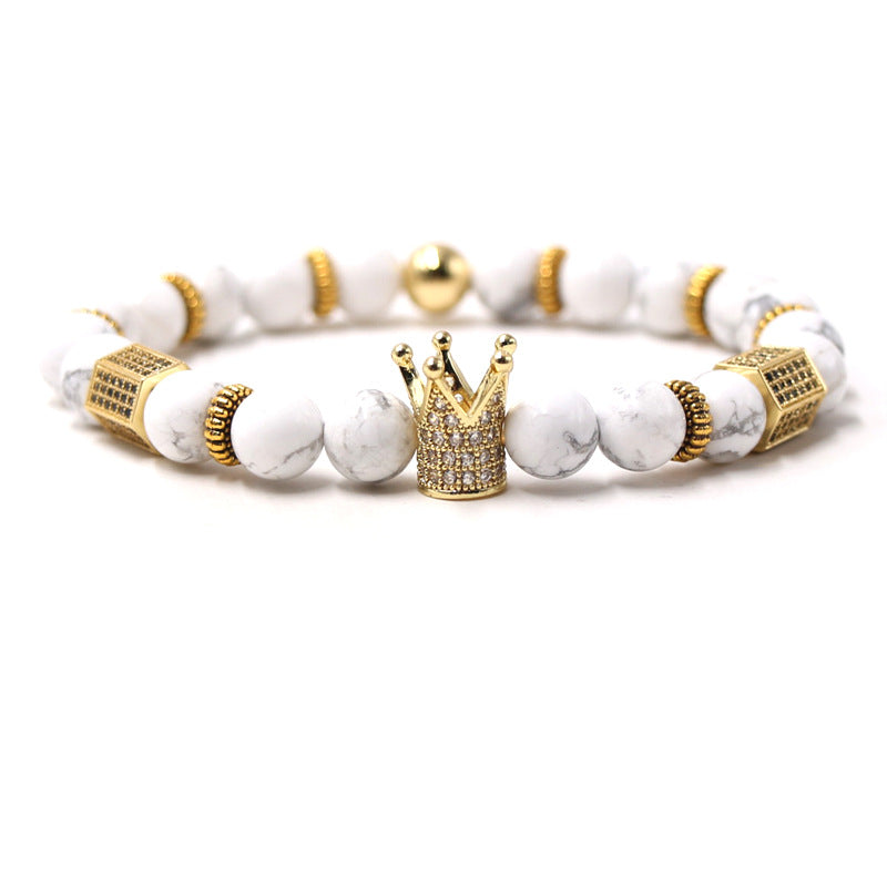 Micro-Set Zircon Crown Bracelet